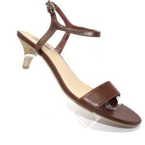 Unlisted by Kenneth Cole Womens Size 9.5M Kind Deed Luggage Brown Strappy Sandal